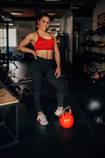 istock Fit woman in gym 1390888000
