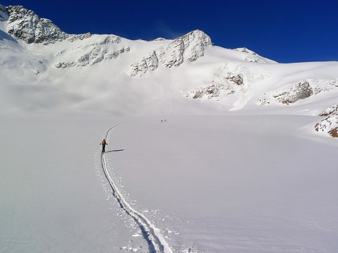 Italian alps with snow