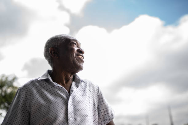istock Senior man looking away contemplating 1390893121