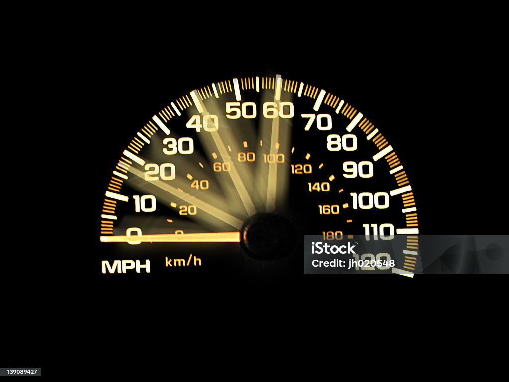 RPMs Car Speedometer Car Stock Photo