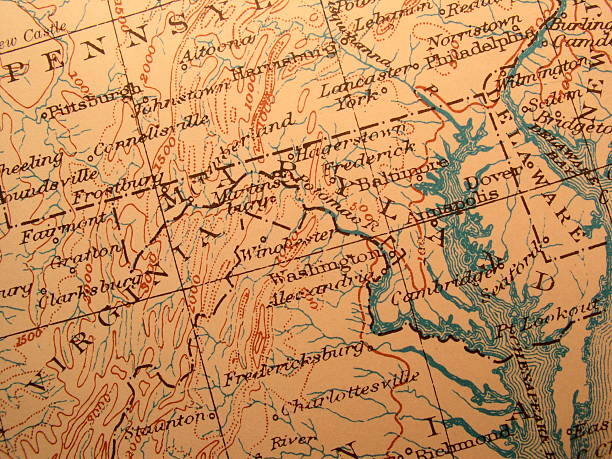 istock Antique map, American Capitol area, Washington, DC 139089578