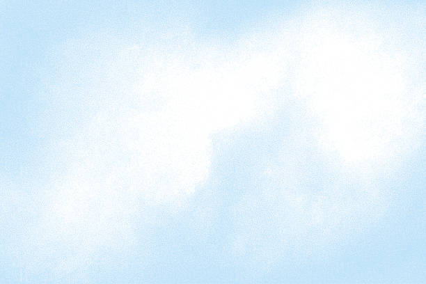 ilustrações de stock, clip art, desenhos animados e ícones de stipple illustration of cumulus clouds - light blue background