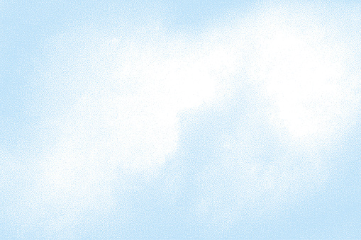 Vector stipple illustration of cumulus clouds