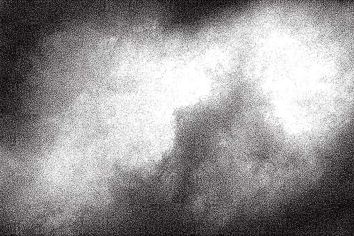 Vector stipple illustration of cumulus clouds