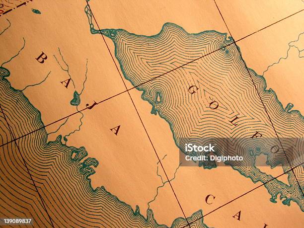 Antique Map Mexicos Baja California Stock Photo - Download Image Now - Baja California Peninsula, Map, Mexico