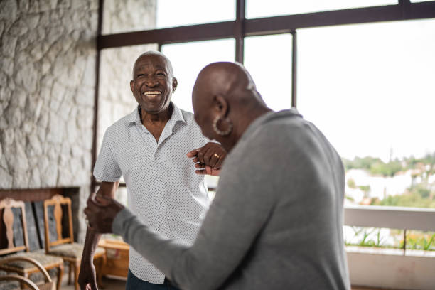 istock Happy senior couple at home 1390899552