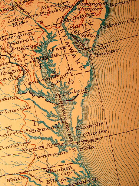 istock Antique map, American Chesapeake Bay 139089973