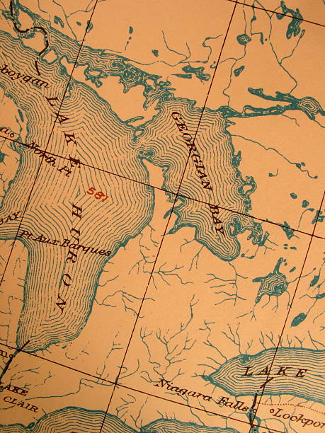 istock Antique map, North America, Canada, Lower Ontario 139089975