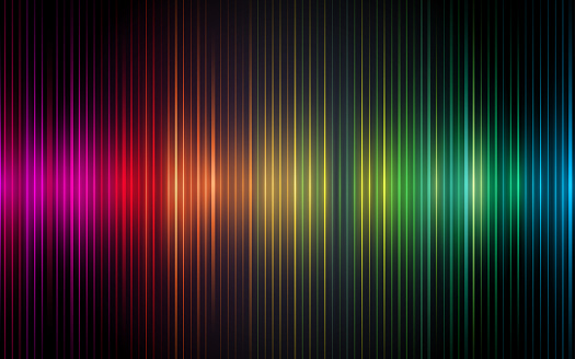 Textured multi colored rainbow abstract lines background