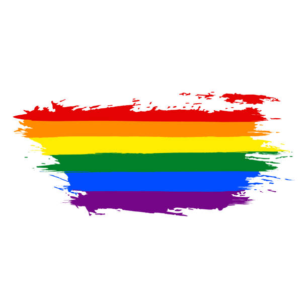 ilustrações, clipart, desenhos animados e ícones de arco-íris lgbt vector aquarela bandeira. - symbols of peace flag gay pride flag banner