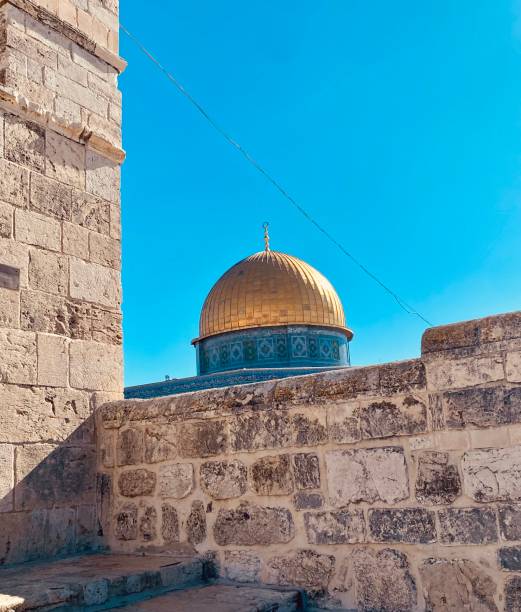 The golden dome of the rock. Mesmerizing view. Wonderful sight