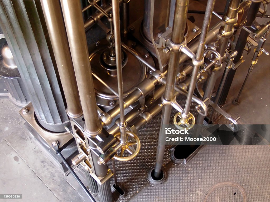 Steam Rods and cams from a Victorian beam engine. Victorian Style Stock Photo