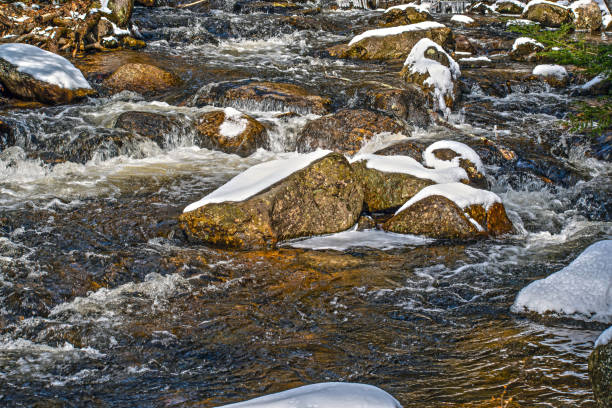 istock fresh snow covers rocks at trap brook 1390909500