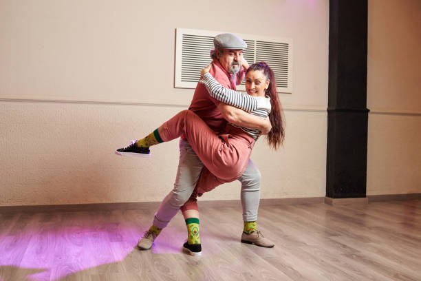 istock Lindy Hop teachers giving classes in a dance studio 1390910454