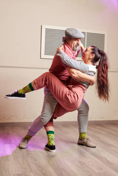 istock Lindy Hop teachers giving classes in a dance studio 1390910457