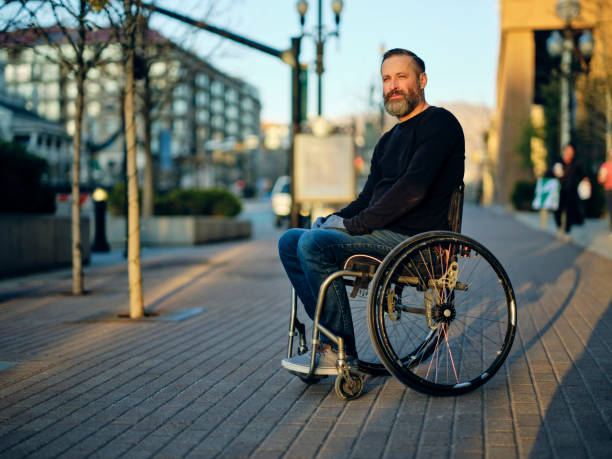 istock Disabled Man in a City 1390914406