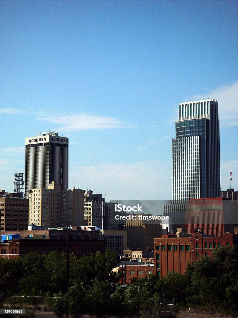 Horizonte de la ciudad de Omaha - Foto de stock de Nebraska libre de derechos