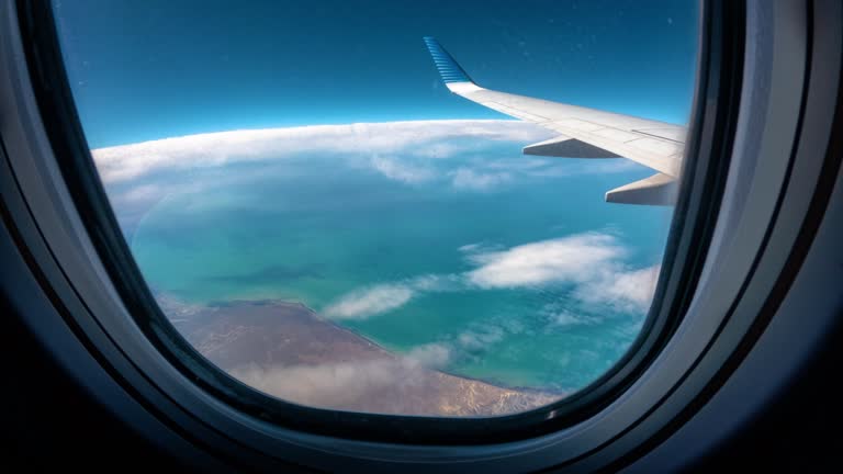 airplane windows timelpase travelling trough patagonia argentina