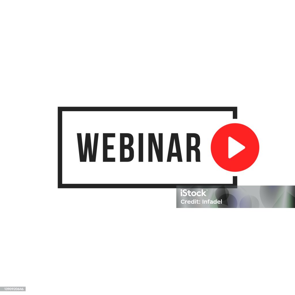 Webinar Frame Simple Webinar Outline Frame With Play Button Stock Illustration ...