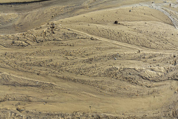 fundo autêntico natural de areia em tons castanhos claros. - sandy brown bay beach sand - fotografias e filmes do acervo