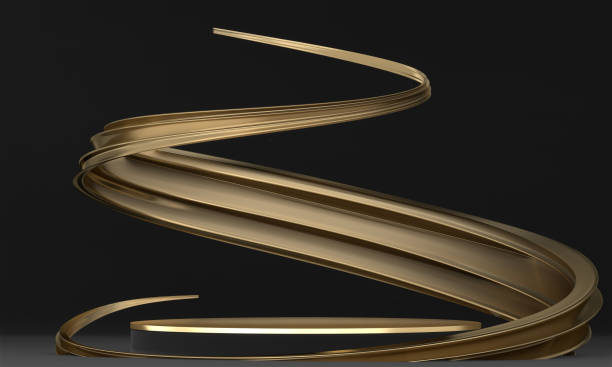 istock Abstract black stage podium decoration suitable for products.3D rendering 1390961782