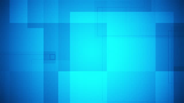 Moving squares on blue background.