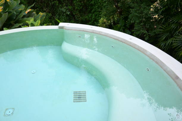 istock swimming pool in the garden 1390967131