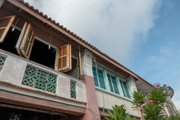 istock Old house window at UNESCO World Heritage Georgetown. 1390971354