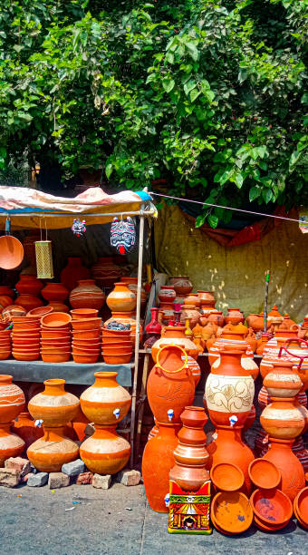 istock Clay pots market stall 1390971890