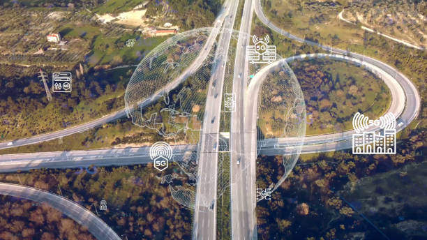 istock Modern highway and Data technology concept. Smart transportation. ITS Intelligent Transport Systems. Mobility as a service. 1390974933