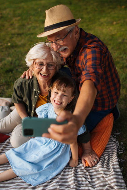 istock Selfie with grandparents 1390976420