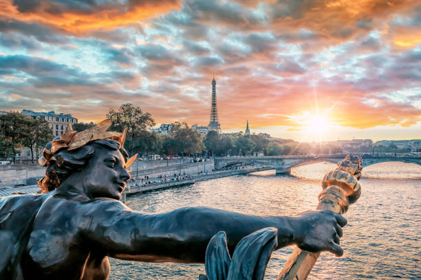 istock Alexandre III bridge in Paris at sunset 1390978136