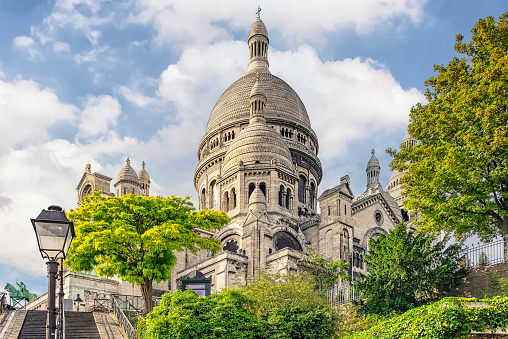 Basilica du Sacre Coeur on Montmartre in Paris, France