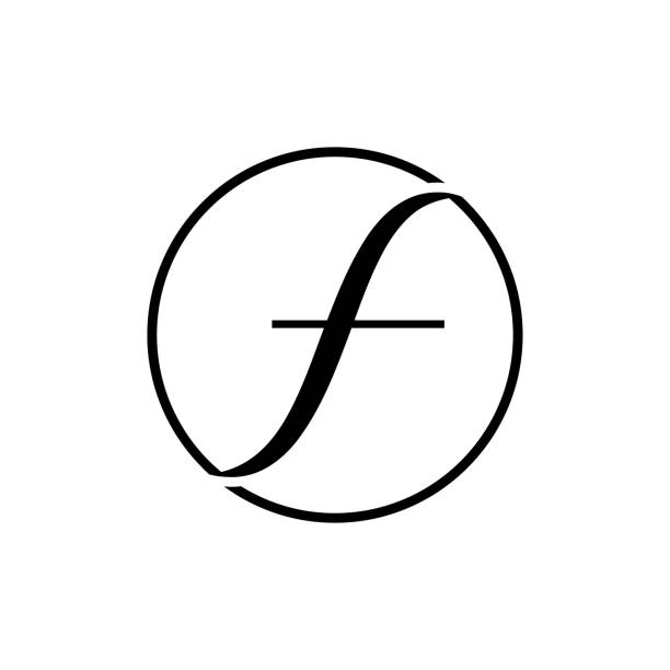 logo F minimalist trendy logo F minimalist trendy letter f stock illustrations
