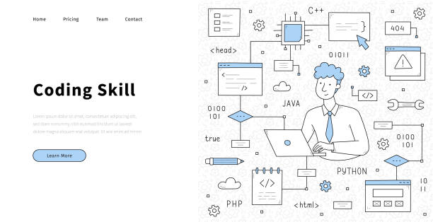 Python Code Clip Art 850+ Python Code Stock Illustrations, Royalty-Free Vector Graphics ...