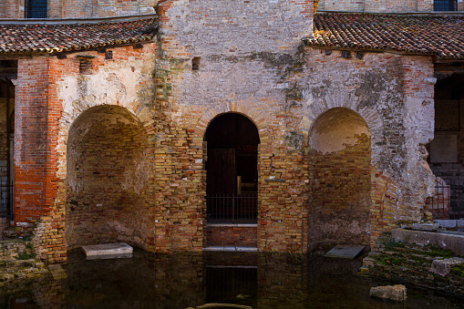 Arches of the Santa Fosca Church in Torcello, Italy