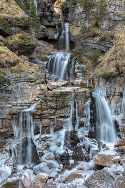 istock Kuhflucht waterfall in winter 1390985579