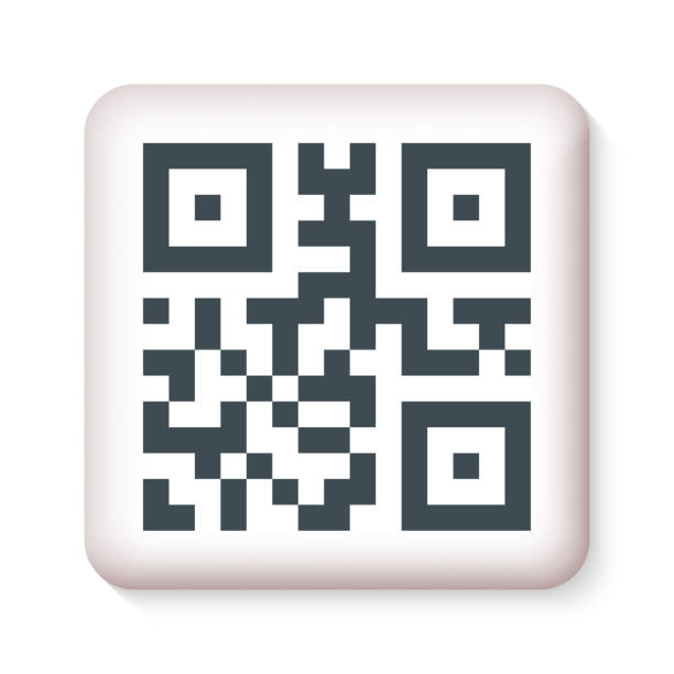 illustrations, cliparts, dessins animés et icônes de icône du code qr 3d. qrcode pour l’analyse. concept de sécurité. illustration vectorielle. - coding qr code two dimensional shape bar code