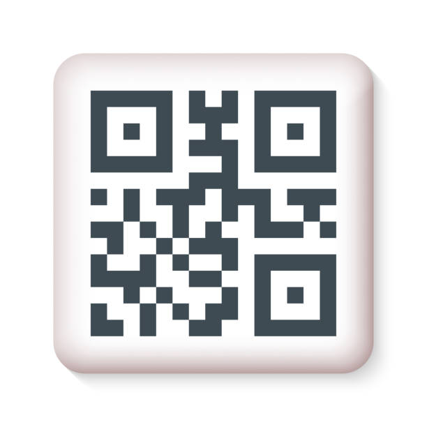 QR code 3d icon. Qrcode for scan. Security concept. Vector illustration. QR code 3d icon. Qrcode for scan. Security concept. Vector illustration. 3d barcode stock illustrations