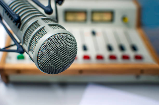 istock Professional microphone and sound mixer 1390990181