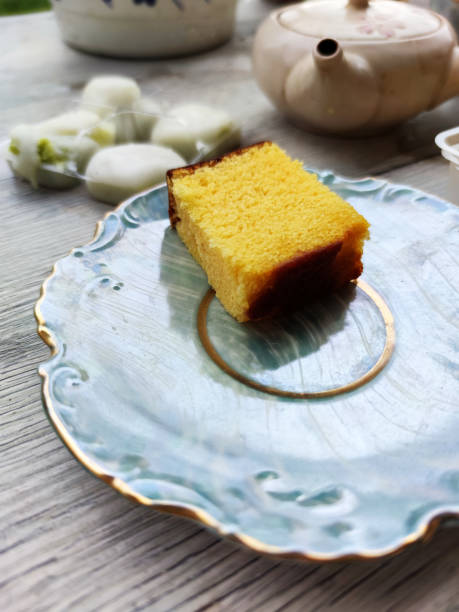 istock egg biscuit, japanese mochi dessert and teapot on the table 1390994349