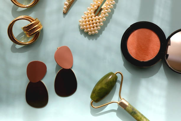 istock Beauty Products and Gold Accessories 1390995584