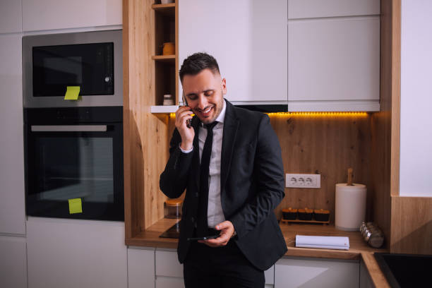 istock Overworked businessman at home 1391000104