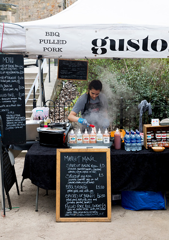 Vendor at the Stockbridge Market in Edinburgh