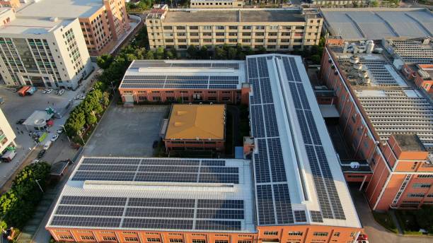 istock Photovoltaic power generation on the roof 1391020375
