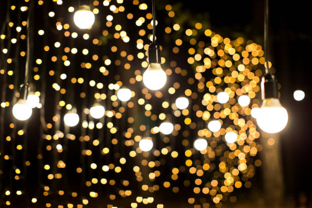 istock Lights and lanterns in the night. Bokeh. 1391025885