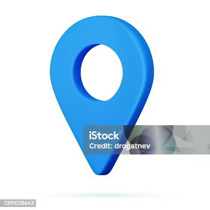 istock 3D Realistic Location map pin gps pointer markers 1391028643