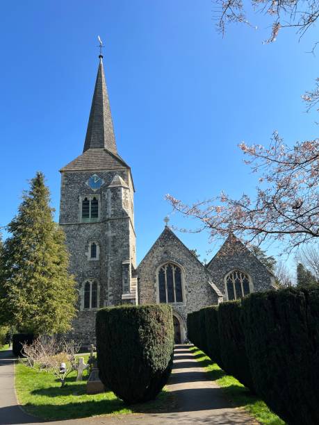 St Nicholas Church Church of Saint Nicholas in Chislehurst, England borough of bromley photos stock pictures, royalty-free photos & images