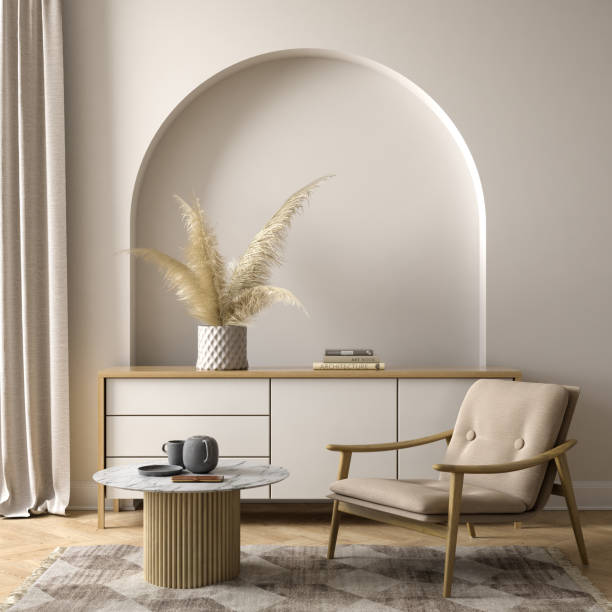 istock Modern style conceptual interior room 3d illustration 1391048119