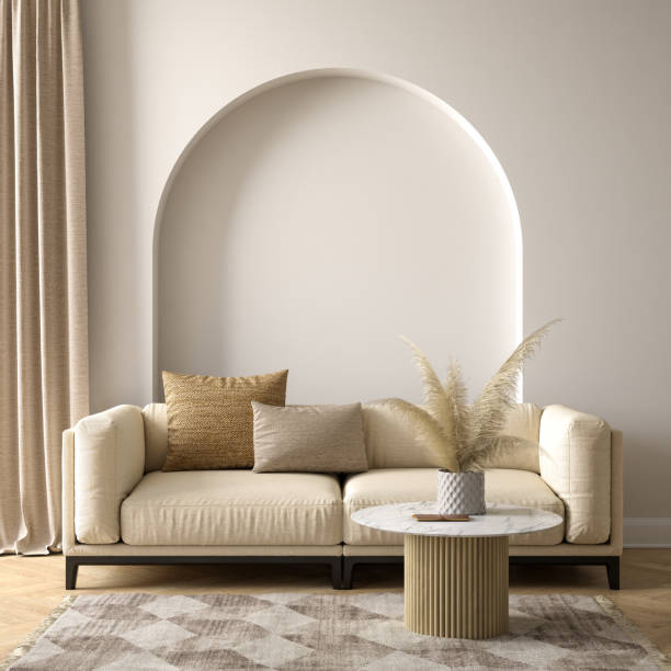 istock Modern style conceptual interior room 3d illustration 1391048149